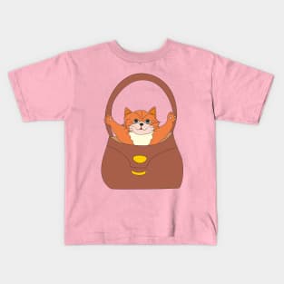 A kitten in a bag Kids T-Shirt